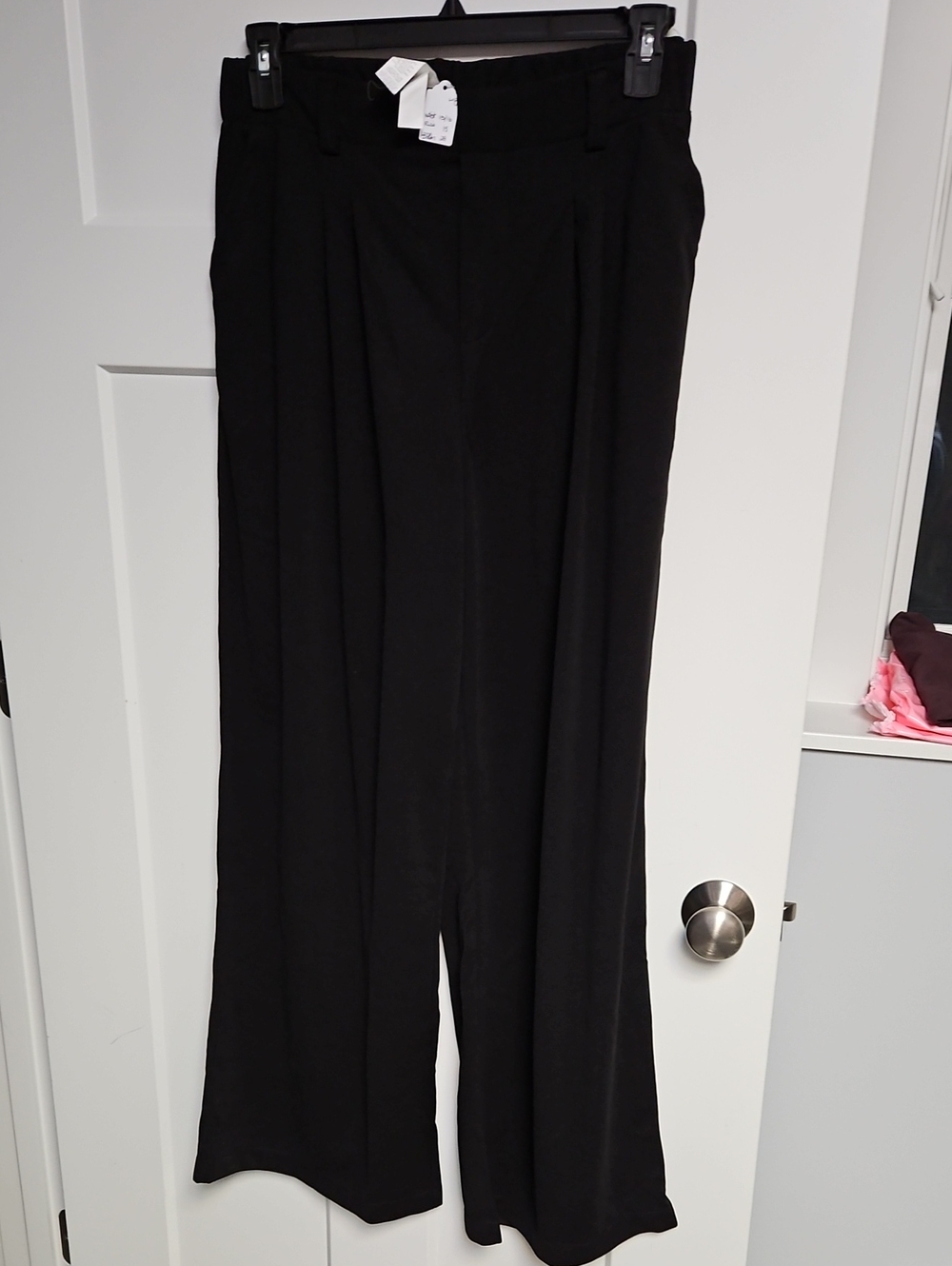HALARA Black Wide-Leg High-Rise Trousers